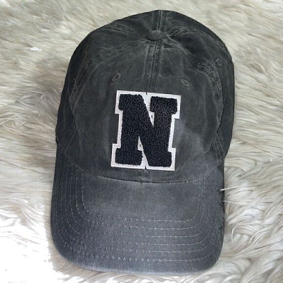 American Needle Hat cap letter N Vintage baseball embroidered washed charcoal - Picture 2 of 10
